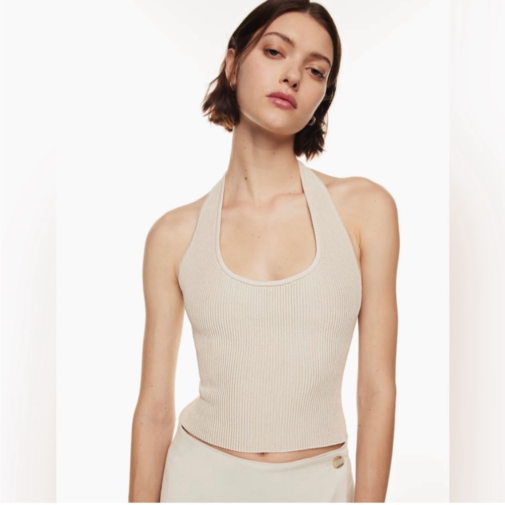 Babaton Sculpt Knit Backless Halter Top M